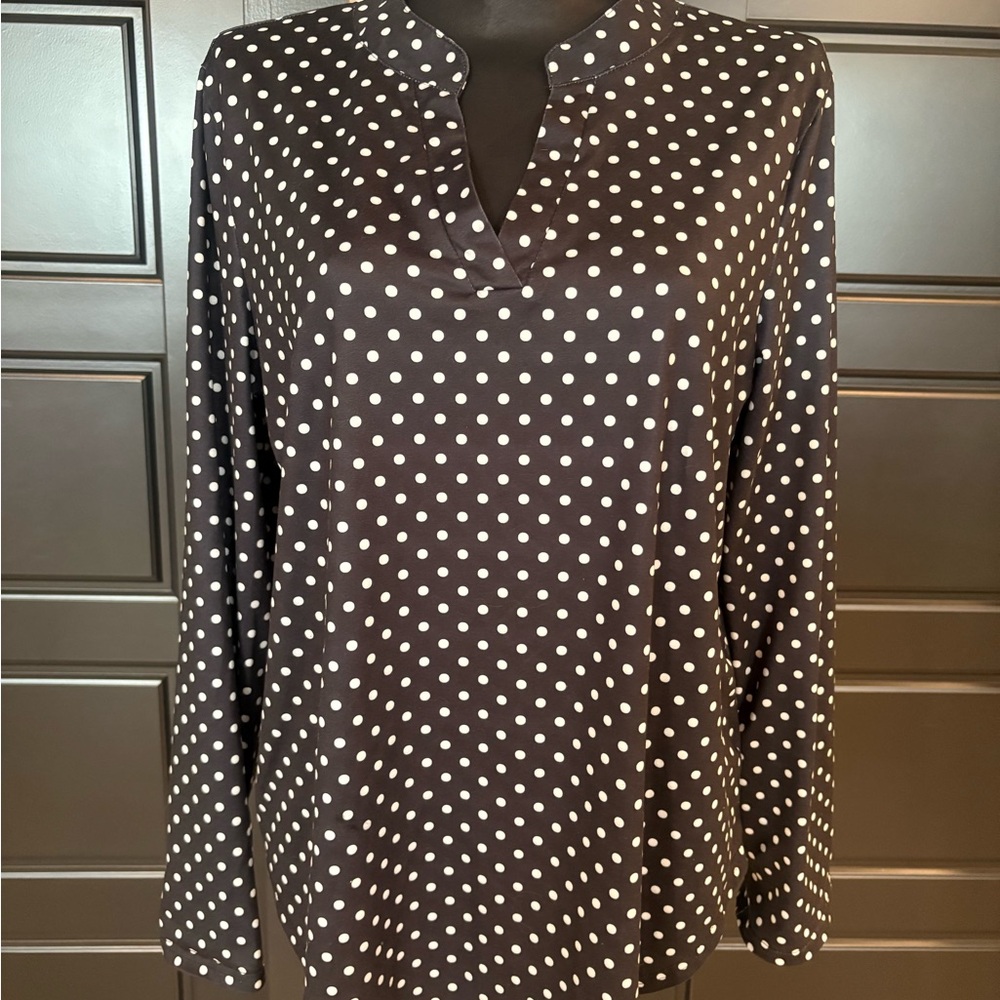 Halife Black and White Polka Dot Blouse